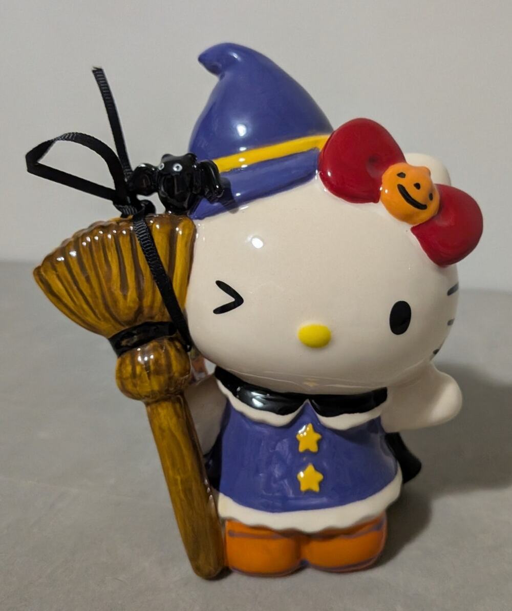 NWT Blue Sky Clayworks Hello Kitty Witch Figurine Halloween Decor Ceramic